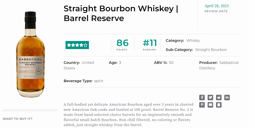 Straight Bourbon Reserve | Barrel Reserve